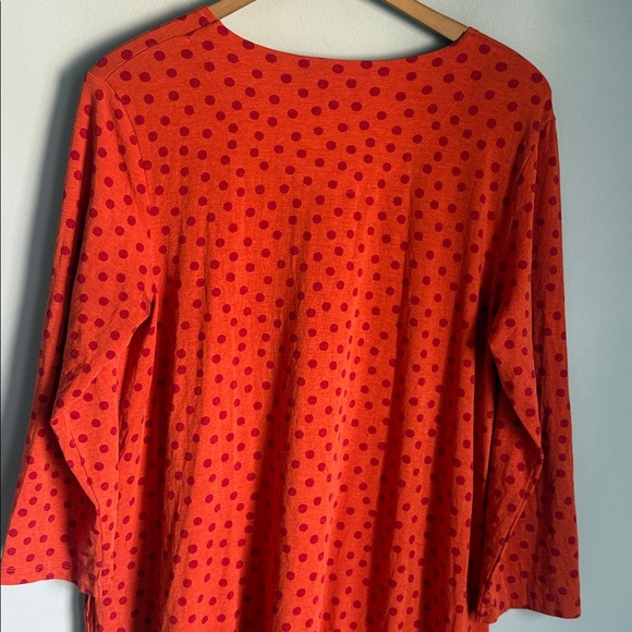 GUDRUN Sjoden JULIET tunic-dress POLKA DOT ORANGE Medium - Picture 9 of 13